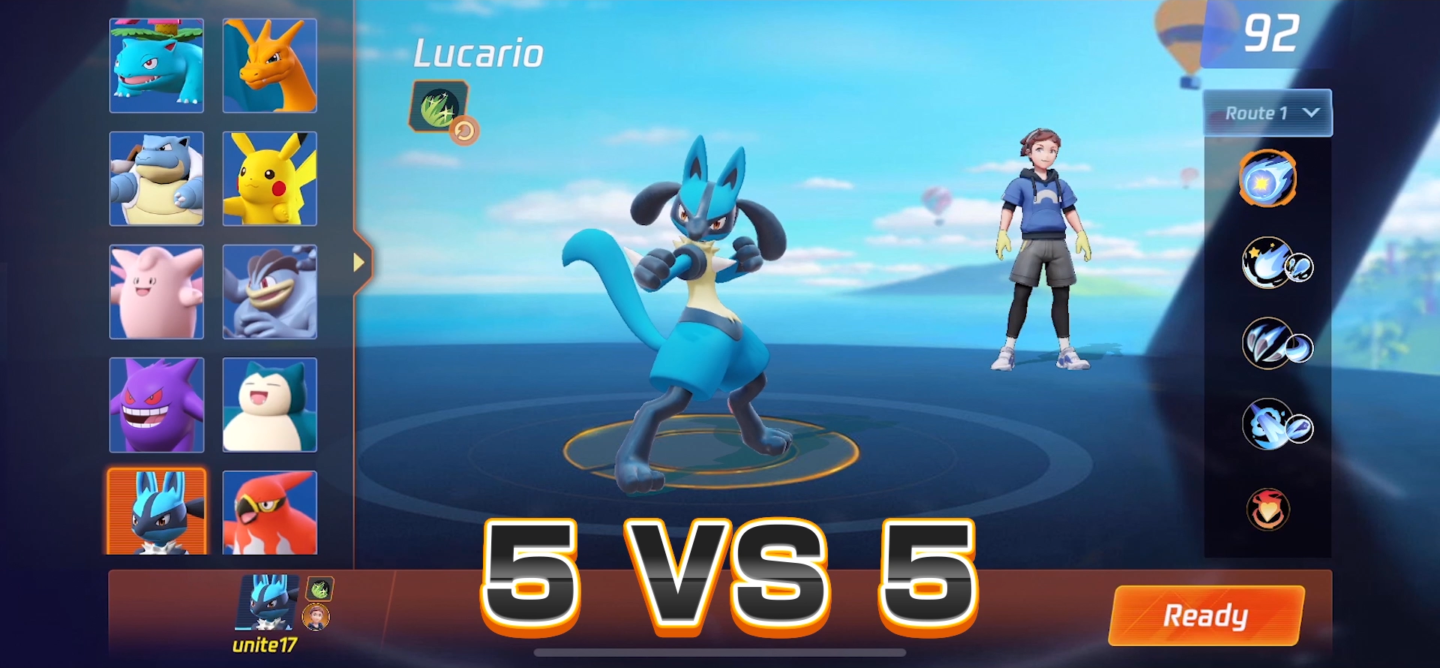 Pokémon UNITE selezione personaggio